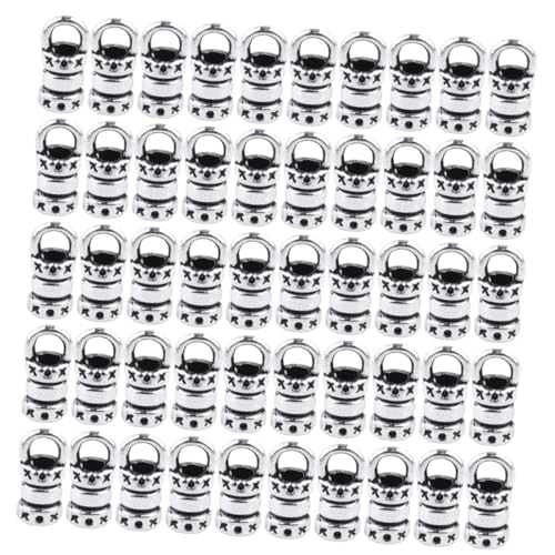 NUOBESTY 100 Stück Teiliges Schmuckverschluss aus Legierung in Antiksilber DIY Verbindungsklammer für Halsketten Armbänder Lederbänder Geeignet für Schmuckherstellung und Bastelprojekte von NUOBESTY