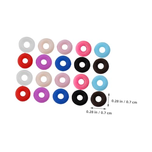 NUOBESTY 100 Stück Teiliges Stopper Ring aus Rutschfestem Gummi für Schmuckherstellung Vielseitige Diy Armband und Halsketten Zubehörteile Farben Praktische Fixierung gegen Verrutschen und von NUOBESTY