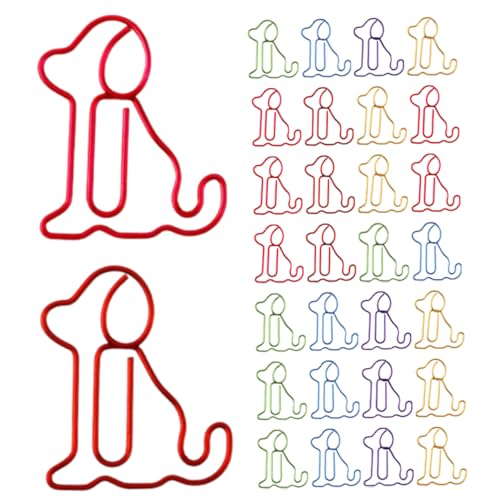 NUOBESTY 100 Stück Tier-büroklammern, Hundeförmige Lesezeichen, Hunde-lesezeichen, Bürobedarf, Tier-lesezeichen-clips Für Hundeliebhaber, Kollegen, Lehrer, Studenten von NUOBESTY
