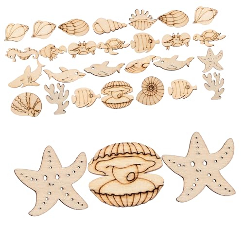 NUOBESTY 100 Stück Tiere Holzscheiben Robuste Meeresformen Holzchips Glatte Oberfläche Sicher für Basteln Bemalen und DIY Dekoration Natürliche Holzteile für Kreative Projekte NUOBESTY 100 Stück Tiere Holzscheiben Robuste Meeresformen Holzchips Glatte Oberfläche Sicher für Basteln Bemalen und DIY Dekoration Natürliche Holzteile für Kreative Projekte von NUOBESTY