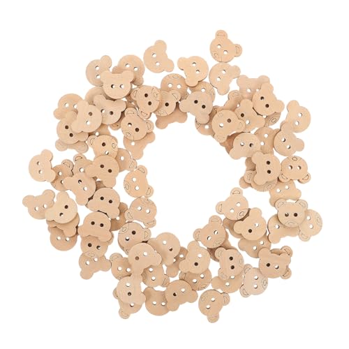 NUOBESTY 100 Stück Tierförmige Unbehandelte Holzknöpfe für Diy Nähbedarf Basteln und Scrapbooking Kreative Kinderhandarbeit von NUOBESTY