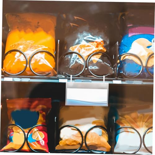 NUOBESTY 100 Stück Transparente Kunststoff Preisschildhalter mit Doppel-ohr Aufhängevorrichtung Robust für Drahtregal Vielseitig Einsetzbar als Supermarkt Preisschild-clip Schnelle von NUOBESTY