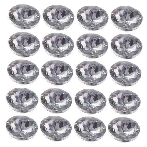 NUOBESTY 100 Stück Transparente Polsterknöpfe Polsterknöpfe Zum Basteln Knöpfe Für Bett Kopfteil Sofa Kristallknöpfe Für Sofa DIY Polsterkristallknöpfe Silber von NUOBESTY