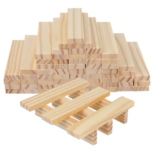 NUOBESTY 100 Stück Unbehandelte Holzstäbe für Bastelprojekte Bauklötze für Vorschulalter Fantasie und Motorischen Fähigkeiten NUOBESTY 100 Stück Unbehandelte Holzstäbe für Bastelprojekte Bauklötze für Vorschulalter Fantasie und Motorischen Fähigkeiten von NUOBESTY