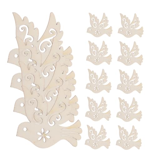 NUOBESTY 100 Stück Unbemalte Taube Ornamente Holzvogelformen DIY Holzanhänger für Kreative Bastelprojekte als Wandkunst und Inneneinrichtung Zuhause NUOBESTY 100 Stück Unbemalte Taube Ornamente Holzvogelformen DIY Holzanhänger für Kreative Bastelprojekte als Wandkunst und Inneneinrichtung Zuhause von NUOBESTY