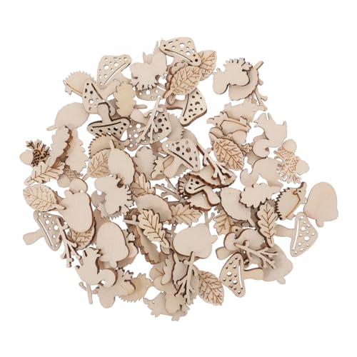 NUOBESTY 100 Stück Unvollendete Holzschnitt für Bastelprojekte Rustikale Holztiere Pilze und Eicheln für Heim und Hochzeitsdekoration Diy Holzhandwerk für Kreative Bastelideen NUOBESTY 100 Stück Unvollendete Holzschnitt für Bastelprojekte Rustikale Holztiere Pilze und Eicheln für Heim und Hochzeitsdekoration Diy Holzhandwerk für Kreative Bastelideen von NUOBESTY