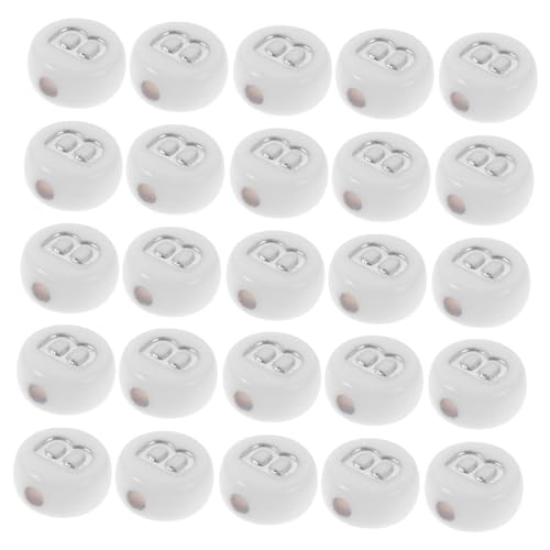 NUOBESTY 100 Stück Weiße Buchstabenperlen aus Acryl mit Silbernem Buchstaben B Flach Rund Leicht und Langlebig für Diy Schmuck Armbänder Schlüsselanhänger und Kreative Bastelprojekte von NUOBESTY