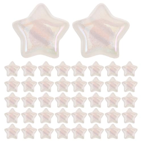 NUOBESTY 100 Stück lose Perlen in Sternform, Kunststoff, Sternform, charmante Perlen für DIY-Schmuckherstellung, Halskette, Ohrringe, Armband, Zubehör NUOBESTY 100 Stück lose Perlen in Sternform, Kunststoff, Sternform, charmante Perlen für DIY-Schmuckherstellung, Halskette, Ohrringe, Armband, Zubehör von NUOBESTY