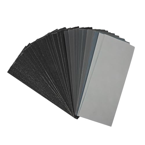 NUOBESTY 100 Stücke Schleifen Sand Papier Schleifpapier Siliziumkarbid von NUOBESTY