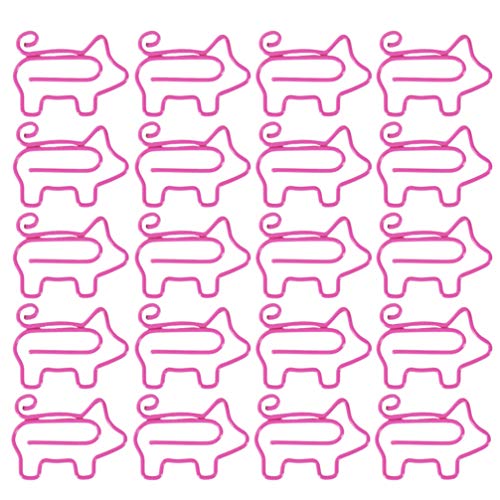 NUOBESTY 100 Stücke Büroklammer Lustige Büroklammern Schreibwaren Clips für Kinder Studenten Planer Büro Schule Dokument Organisieren Liefert (Rosa) von NUOBESTY