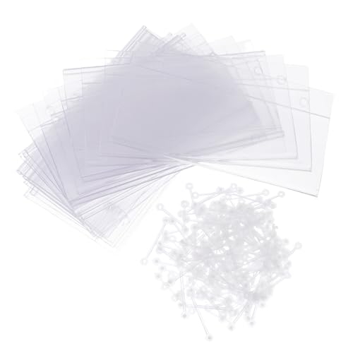 NUOBESTY 100 Transparente Preisschildhalter Leichte Wiederverwendbare Draht-etikettenclips für Supermarkt Ladengeschäft und Warenpräsentation Einfache Anbringung und Klare Sichtbarkeit von NUOBESTY