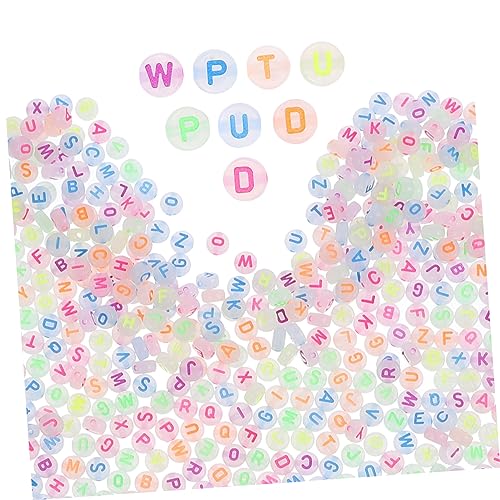 NUOBESTY 1000 Stück Fluoreszierende Buchstabenperlen Runde Kunststoffperlen für DIY Schmuckherstellung Armband Bastelperlen Glatte Oberfläche Leuchtende Farben Zubehör für Handgefertigte NUOBESTY 1000 Stück Fluoreszierende Buchstabenperlen Runde Kunststoffperlen für DIY Schmuckherstellung Armband Bastelperlen Glatte Oberfläche Leuchtende Farben Zubehör für Handgefertigte von NUOBESTY