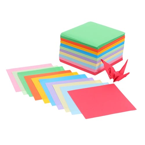 NUOBESTY 1000 Stück Origami Papier Buntes Doppelseitiges Bastelpapier für Diy Projekte Kartenherstellung und Kreative Kunstwerke für Schule und Freizeit von NUOBESTY
