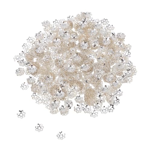 NUOBESTY 1000 Stück Perlen Blumenhut Zubehör Schmuck Blumen Perlenkappen Perlenzubehör Metallperlen Für Armbänder Bastelperlenkappen Dekorative Perlenkappen Abstandsperlenkappen von NUOBESTY