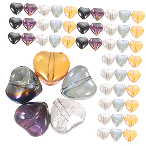 NUOBESTY 100Stücke Bunte Glasperlen DIY Handwerksmaterial für Armbänder und Transparente und Facettierte Kristallperlen für Schmuckherstellung und Kreative von NUOBESTY