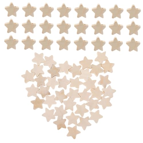 NUOBESTY 100Stücke DIY Holzperlen Holzsterne für Schmuckherstellung und Bastelprojekte für DIY NUOBESTY 100Stücke DIY Holzperlen Holzsterne für Schmuckherstellung und Bastelprojekte für DIY von NUOBESTY