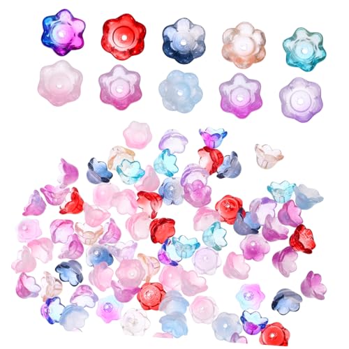 NUOBESTY 100Stücke Dekorative Glasblumenperlen Lose Perlen für DIY Schmuckherstellung Vorgebohrte Abstandsperlen für Armbänder Ohrringe und Mehr NUOBESTY 100Stücke Dekorative Glasblumenperlen Lose Perlen für DIY Schmuckherstellung Vorgebohrte Abstandsperlen für Armbänder Ohrringe und Mehr von NUOBESTY