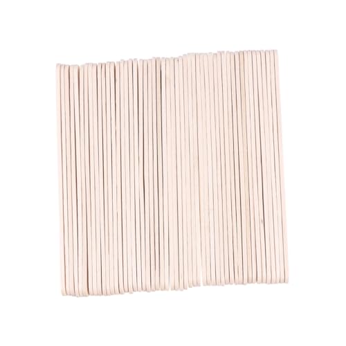 NUOBESTY 100Stücke Holz Bastelstäbchen für DIY Holzstäbchen ohne Splitter für Bastelprojekte Gruppenaktivitäten und Geburtstagsfeiern von NUOBESTY