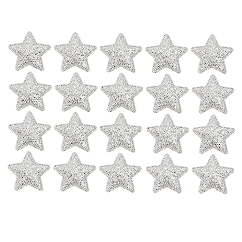 NUOBESTY 100Stücke Weihnachts Stoffapplikationen Dekorative Aufnäher für DIY Projekte Glänzende Silberne Sterne Weihnachtsdekoration für Kleidung und Kunsthandwerk NUOBESTY 100Stücke Weihnachts Stoffapplikationen Dekorative Aufnäher für DIY Projekte Glänzende Silberne Sterne Weihnachtsdekoration für Kleidung und Kunsthandwerk von NUOBESTY