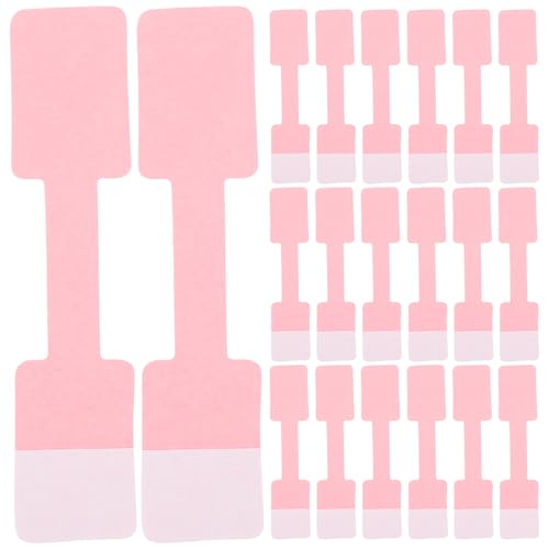 NUOBESTY 100st Preisschilder Für Schmuck Etikett Schmuckanhänger Für Die Preisgestaltung Preisschild Für Armbänder Ohrring-label-tag Schmuckzubehör Kraftpapier Rosa von NUOBESTY