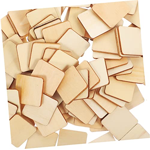 NUOBESTY 100 Stück Blanko-quadratblöcke Holzquadrate Zum Bemalen Von Dekorationen von NUOBESTY