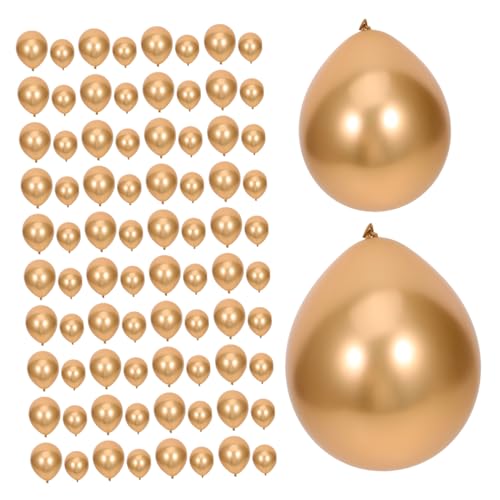 NUOBESTY 100stücke Runde Folienballons in Gold Für Geburtstagspartys Abschlussfeiern Und Hochzeitsdekorationen Party-dekorationsballons NUOBESTY 100stücke Runde Folienballons in Gold Für Geburtstagspartys Abschlussfeiern Und Hochzeitsdekorationen Party-dekorationsballons von NUOBESTY