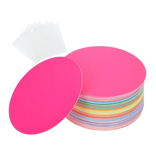 NUOBESTY 108 Stück Runde Papier Ausschnitte Bunte Bastelmaterialien für Klassenzimmerdekoration für Diy Projekte und Kreative Gruppenarbeiten von NUOBESTY