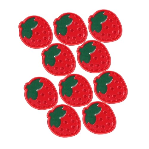 NUOBESTY Niedliche Knöpfe Für Jungen Und Mädchen 10er-pack Verzierungen Aus Kunststoff Mit Erdbeer-design Modische Knöpfe Für Kinderkleidung Einfach Zu Nähen von NUOBESTY