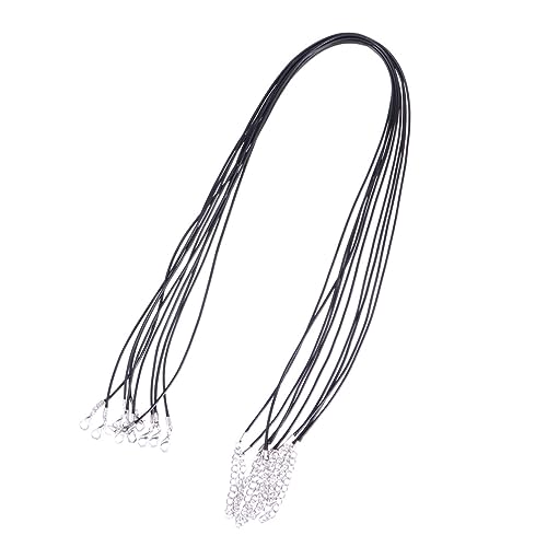 NUOBESTY 10Stücke DIY Halskette Schnur Wachskabel mit Karabinerverschluss für Schmuckherstellung und Langlebig für und Armbänder von NUOBESTY