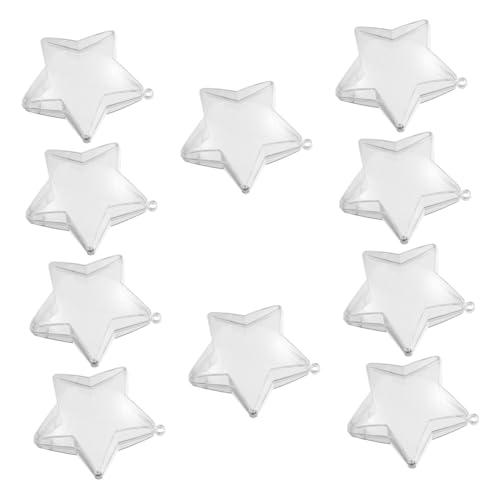 NUOBESTY 10Stücke Durchsichtige Stern Ornamente Befüllbare Dekokugeln Kunststoff für Hochzeiten Weihnachten und Bastelprojekte für Süßigkeiten und Dekoration NUOBESTY 10Stücke Durchsichtige Stern Ornamente Befüllbare Dekokugeln Kunststoff für Hochzeiten Weihnachten und Bastelprojekte für Süßigkeiten und Dekoration von NUOBESTY