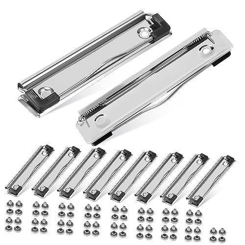 NUOBESTY 10Stücke Montierbare Clips aus Große Stabile Klemmbrett Halter für Schule Büro und Klassenzimmer mit Nägeln zur Einfachen Installation und Wiederverwendung von NUOBESTY