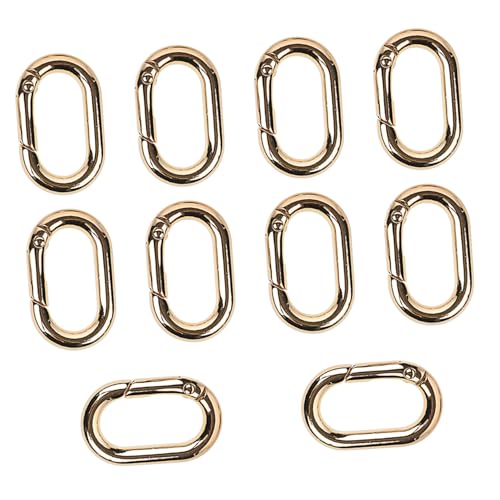 NUOBESTY 10Stücke Ovale Federverschlüsse Metall Karabinerhaken für DIY Projekte Schlüsselanhänger und Schnallen für Rucksäcke Handtaschen und Mehr von NUOBESTY