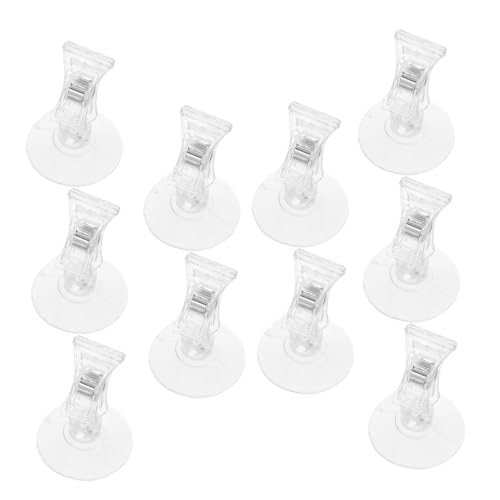 NUOBESTY 10Stücke Saugnapf Clips für Etiketten und Werbeschilder Transparent Installieren für Supermärkte und Geschäfte Stabiler Halt für Platten und Regale NUOBESTY 10Stücke Saugnapf Clips für Etiketten und Werbeschilder Transparent Installieren für Supermärkte und Geschäfte Stabiler Halt für Platten und Regale von NUOBESTY