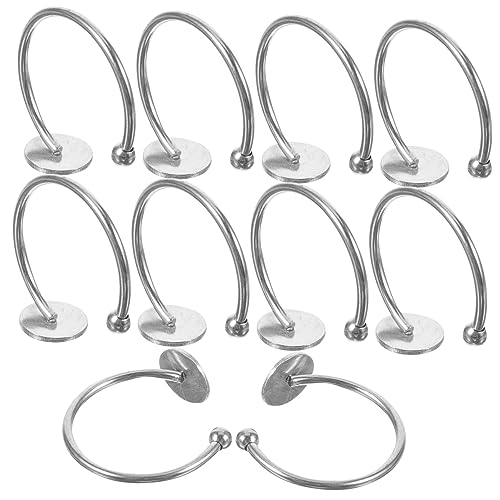 NUOBESTY 10Stücke Verstellbare Ringrohlinge DIY Schmuck Basteln Leere Ringplatten Für Designs Für Und Personalisierte Schmuckstücke von NUOBESTY