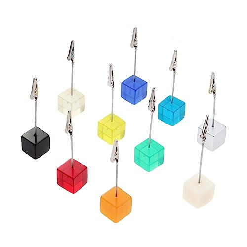 NUOBESTY 10Stücke Würfelförmiger Foto Clip Halter Aus Kunstharz Memohalter Für Notizen Und Erinnerungen DIY Vielseitig Einsetzbar Für Hochzeiten Und Schreibtischdekoration von NUOBESTY
