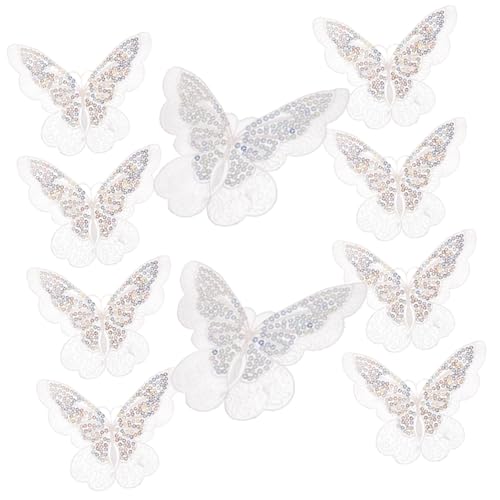 NUOBESTY 10pcs Schmetterling Patches für Handwerk Lebendige Dekorative Patches Organza Kopfschmuck NUOBESTY 10pcs Schmetterling Patches für Handwerk Lebendige Dekorative Patches Organza Kopfschmuck von NUOBESTY