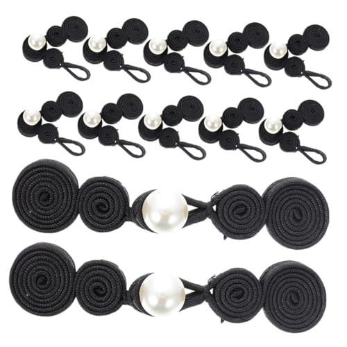 NUOBESTY 12 Paare Diy Polyester Nähknöpfe für Kleidung Umhänge Mäntel Schals Traditionelle Chinesische Stilverschlüsse von NUOBESTY