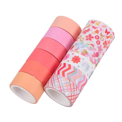 NUOBESTY 12 Rollen Washi Tape Scrapbooking Tape Journaling Tape Scrapbook Zubehör Klebeband Für Scrapbooking Geschenkband Für Scrapbooks Blumen Verpackungsbänder Künstler Tape von NUOBESTY