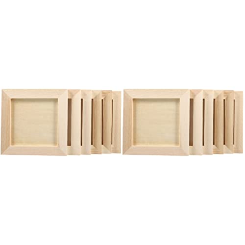 NUOBESTY 12 STK Unlackiertes Holz Unlackiertes Holz Bilderrahmen DIY Bilderrahmen Basteln DIY von NUOBESTY