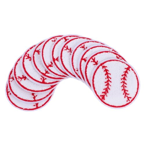 NUOBESTY 12 Stück Baseball -stoffetiketten Sportflicken Zum Aufbügeln Zarte Hutflecken Dekorative Patches Kompakte Kleiderflicken Flicken Für Haushaltskleidung Hut Zubehör Handtuchstickerei von NUOBESTY