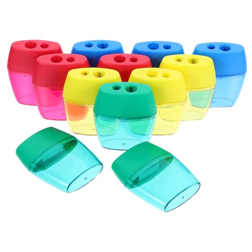 NUOBESTY 12 Stück Bleistiftspitzer Mit Doppelloch Künstlerischer Bleistiftspitzer Handbleistiftspitzer Tragbarer Bleistiftspitzer Manueller Bleistiftspitzer Mini -bleistiftschärfer Plastik NUOBESTY 12 Stück Bleistiftspitzer Mit Doppelloch Künstlerischer Bleistiftspitzer Handbleistiftspitzer Tragbarer Bleistiftspitzer Manueller Bleistiftspitzer Mini -bleistiftschärfer Plastik von NUOBESTY