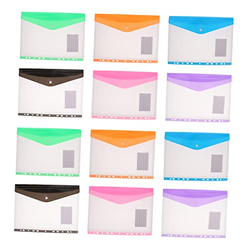 NUOBESTY 12 Stück Dateiordner Teiliges Halbtransparente Bunte Dokumententaschen mit Blinder Befestigung für Büro und Studium Langlebig Schützend Organisierend NUOBESTY 12 Stück Dateiordner Teiliges Halbtransparente Bunte Dokumententaschen mit Blinder Befestigung für Büro und Studium Langlebig Schützend Organisierend von NUOBESTY