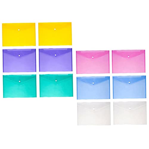 NUOBESTY 12 Stück Dokumententasche mit Schnappverschluss briefumschläge Aktenordner aus Papier Dateiordner Dokumenttasche Dokumentenkoffer Rosig von NUOBESTY