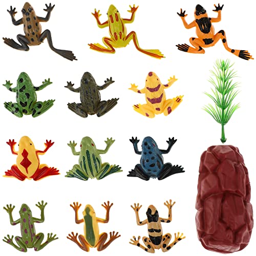 NUOBESTY 12 Stück Mini Gummi Frosch Sets Lernen Realistische Frosch Figur Spielzeug Frosch Miniatur Dekor Bonsai Ornament Kuchen Topper NUOBESTY 12 Stück Mini Gummi Frosch Sets Lernen Realistische Frosch Figur Spielzeug Frosch Miniatur Dekor Bonsai Ornament Kuchen Topper von NUOBESTY