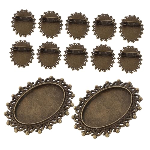 NUOBESTY 12 Stück Oval Brosche Bottomhalter Anhänger mit Strass-Einfassung leere Broschenablagen Basis einer Scheibenbrosche DIY brosche versorgung Lünette Tablett Legierung Golden NUOBESTY 12 Stück Oval Brosche Bottomhalter Anhänger mit Strass-Einfassung leere Broschenablagen Basis einer Scheibenbrosche DIY brosche versorgung Lünette Tablett Legierung Golden von NUOBESTY