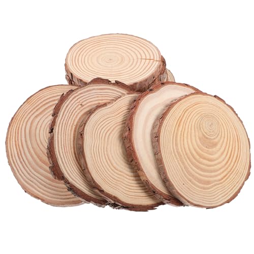 NUOBESTY 12 Stück Runde Holzscheiben Unbehandelt Natürliche Holzstücke für Diy Bastelprojekte für Kreative Dekorationen und NUOBESTY 12 Stück Runde Holzscheiben Unbehandelt Natürliche Holzstücke für Diy Bastelprojekte für Kreative Dekorationen und von NUOBESTY