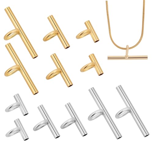 NUOBESTY 12 Stück Teiliges Broschenanhänger Metall Mini Brosche Pin Adapter für Schmuckherstellung Mehrere und Farben von NUOBESTY