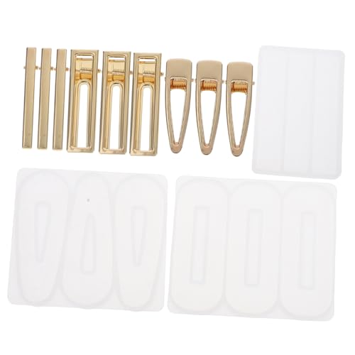 NUOBESTY 12 Stück Teiliges DIY Silikon Haarclip Gießform Set für Epoxidharz Schmuckherstellung Flexible Reißfeste Silikonformen Inklusive Formen und Metall Haarclip Zubehör für NUOBESTY 12 Stück Teiliges DIY Silikon Haarclip Gießform Set für Epoxidharz Schmuckherstellung Flexible Reißfeste Silikonformen Inklusive Formen und Metall Haarclip Zubehör für von NUOBESTY