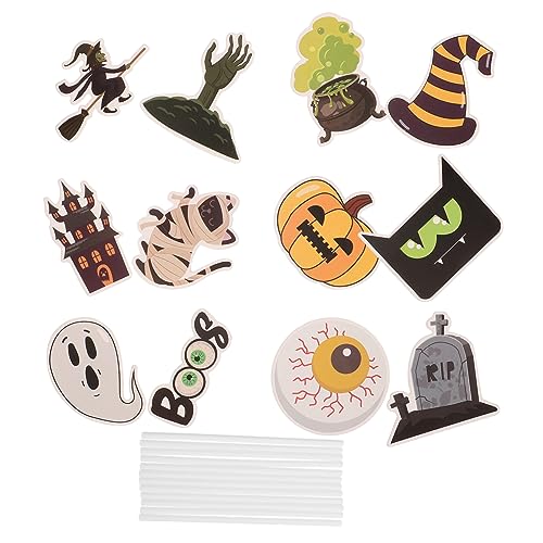 NUOBESTY 12 Stück Teiliges Halloween Cupcake Topper mit Kürbis Geist und Schloss Motiven Stabile Papierstecker für Kuchen und Partydekoration Einfache Handhabung Leichte Tortendeko für NUOBESTY 12 Stück Teiliges Halloween Cupcake Topper mit Kürbis Geist und Schloss Motiven Stabile Papierstecker für Kuchen und Partydekoration Einfache Handhabung Leichte Tortendeko für von NUOBESTY