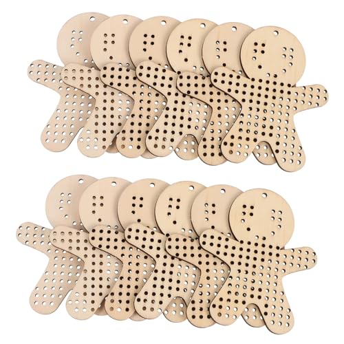 NUOBESTY 12 Stück Teiliges Hölzerne Lebkuchenmann Anhänger Blanko Kreuzstichplatten aus Holz Diy Stickvorlage Einfach zu Verzieren Robustes Bastelzubehör für Weihnachten und Hochzeitsdeko NUOBESTY 12 Stück Teiliges Hölzerne Lebkuchenmann Anhänger Blanko Kreuzstichplatten aus Holz Diy Stickvorlage Einfach zu Verzieren Robustes Bastelzubehör für Weihnachten und Hochzeitsdeko von NUOBESTY